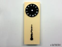 stable Hand, Rotating Numbers - Beige Wall Clock - thumbnail 1
