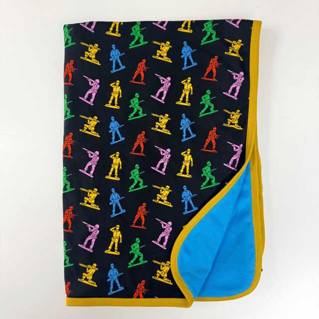 Toy Soldier Baby Blanket - Xxl Cotton, UK Made - image 1