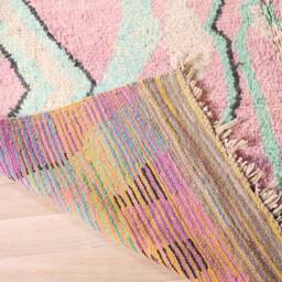 Authentic Boujaad Rug, Green Moroccan Rug 6x9 Ft - thumbnail 4