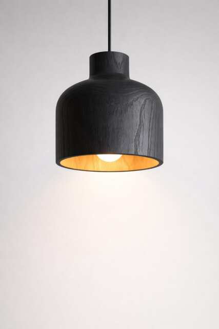Wood Pendant Light, Modern Ceiling Light For Dining Room, Farmhouse Natural Chandelier, Scandinavian Lamp Shade - image 1