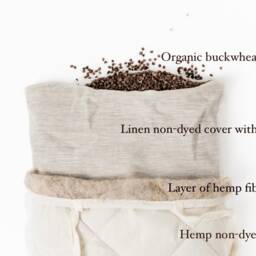 Unique Breathable Hemp Buckwheat Hulls Pillow Undyed Fabric Organic High Quality Bed Eco Friendly For Sleep - thumbnail 2