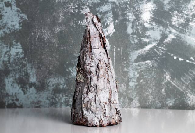 Natural Wood Christmas Tree, Rustic Decorations, Bark Table Centerpiece - image 1