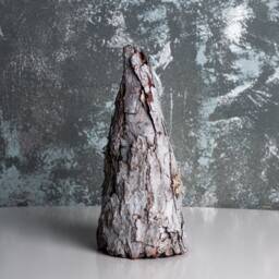 Natural Wood Christmas Tree, Rustic Decorations, Bark Table Centerpiece - thumbnail 4
