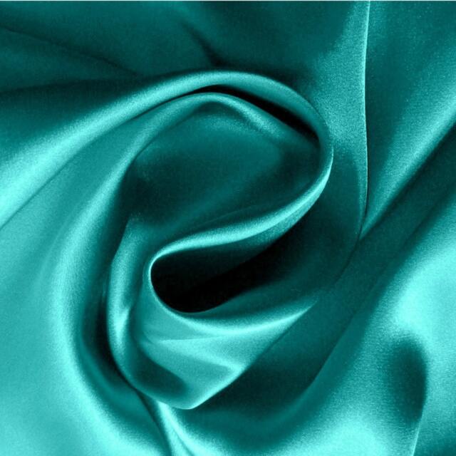 Turquoise Satin Pillowcase, Handmade Charmeuse, Easy Care