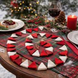 Christmas Bunting Handmade Needle Felt Wool Garland - 200cm - thumbnail 1