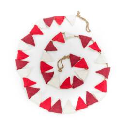 Christmas Bunting Handmade Needle Felt Wool Garland - 200cm - thumbnail 1