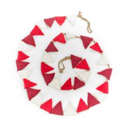 Christmas Bunting Handmade Needle Felt Wool Garland - 200cm - thumbnail 2