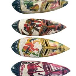 Hand Carved African Mask - Safari Animal Wall Hanging, Ghana - thumbnail 4