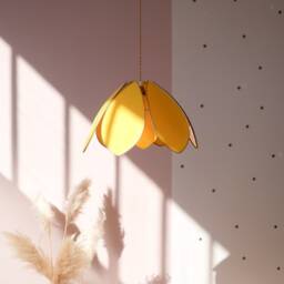Double Flower Pendant Light - Mimosa & Gold - thumbnail 4