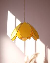 Double Flower Pendant Light - Mimosa & Gold