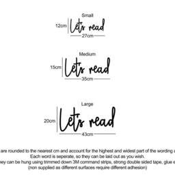 Let's Read Wooden Words Wall Art Quote - thumbnail 3