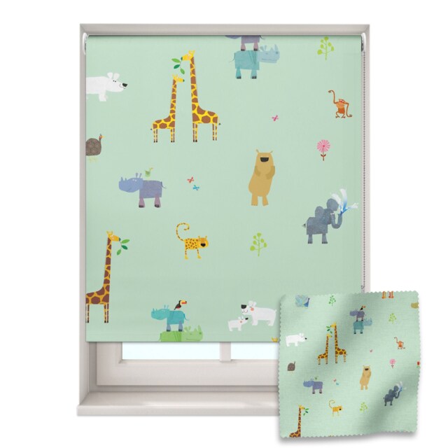 Animal Roller Blind, Jungle Children's Made To Measure, Animals Blackout Blind - image 1