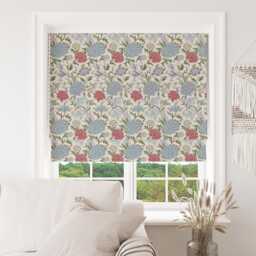 Custom Made To Measure Roman Blind Shade William Morris The Cray Paradise Blue Hand Crafted - thumbnail 1