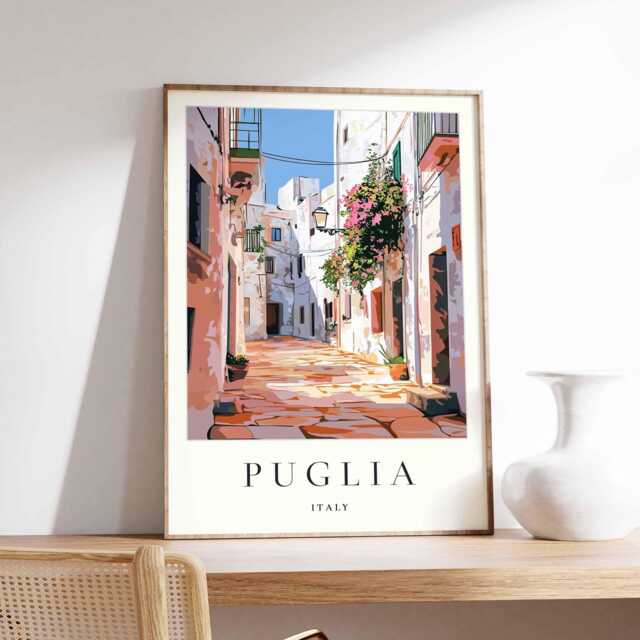 Puglia Italy Travel Poster Southern Charm Wall Art - image 1