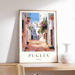 Puglia Italy Travel Poster Southern Charm Wall Art - thumbnail 1