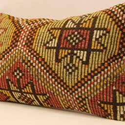 Lumbar 12x20 Kilim Pillow Cover Home Cushion Decorative Throw Pillows Rustic Couch Designer Boho Case Livingroom Koef-118 - thumbnail 3