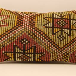 Lumbar 12x20 Kilim Pillow Cover Home Cushion Decorative Throw Pillows Rustic Couch Designer Boho Case Livingroom Koef-118 - thumbnail 2