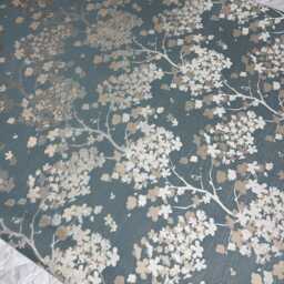 Decorative Floral Bed Runner Cover, Handmade Scarf Throw Blanket Comforter For Double, King Size, Super Bed, Darcey Duck Egg Silver - thumbnail 2