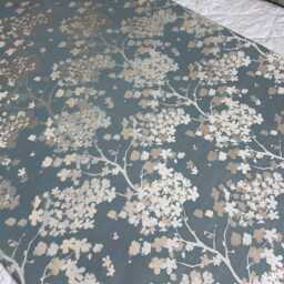 Decorative Floral Bed Runner Cover, Handmade Scarf Throw Blanket Comforter For Double, King Size, Super Bed, Darcey Duck Egg Silver - thumbnail 4