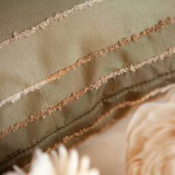 Brownish Olive Green & Tan Pillow, Decorative Throw Pillow Cover, Cushion Covers, Pillowcase, Accent Striped Polyester - thumbnail 3