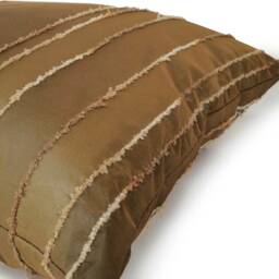 Brownish Olive Green & Tan Pillow, Decorative Throw Pillow Cover, Cushion Covers, Pillowcase, Accent Striped Polyester - thumbnail 4
