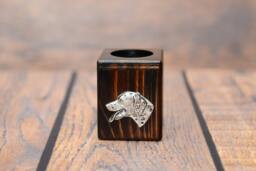 Dalmatian - Wooden Candlestick With Dog, Souvenir, Decoration, Limited Edition, Collection - thumbnail 1