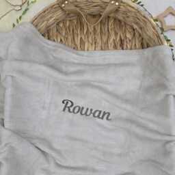 Personalised Baby Blanket With Embroidered Name Soft Plush Cot 75x100cm - thumbnail 4
