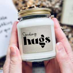 Sending Hugs Candle, Keepsake & Gift Note Set - Bereavement, Sympathy, Thinking Of You, Care Package, Mental Health, Loss, Condolence - thumbnail 2