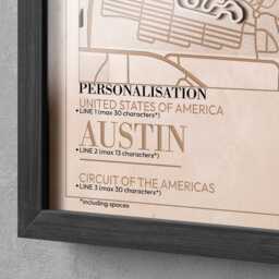 Austin Race Track Wall Art - Personalized Circuit Of The Americas Map Motorsport Fan Gift - thumbnail 2
