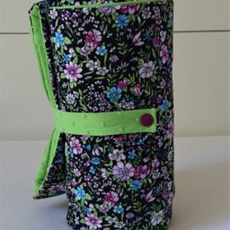 Baby Blanket/ Rug Green & Black Nomatic With Floral Pattern - thumbnail 4