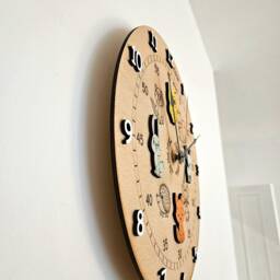 Children's Woodland Theme Wall Clock - Help To Teach Your Children How Tell The Time - thumbnail 3