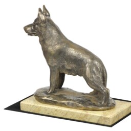 German Shepherd, Dog Sand Marble Base Statue, Limited Edition, Artdog. Made Of Cold Cast Bronze. Perfect Gift. Limited Edition - thumbnail 2