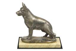 German Shepherd, Dog Sand Marble Base Statue, Limited Edition, Artdog. Made Of Cold Cast Bronze. Perfect Gift. Limited Edition - thumbnail 1