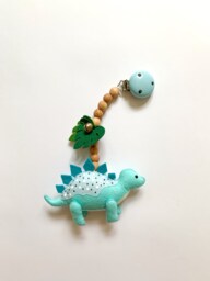 Dinosaur Stroller Mobile, Dinosaur Toy, Lanyard, Pram Decor, Accessory, Unisex Baby Gift - thumbnail 1