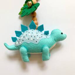 Dinosaur Stroller Mobile, Dinosaur Toy, Lanyard, Pram Decor, Accessory, Unisex Baby Gift - thumbnail 2