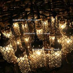 29 Glass Chandelier Lamp, Light, Moroccan Light, Moroccan Lighting, Turkish Light, Moroccan Lamp, Moroccan Pendant, Moroccan Lantern - thumbnail 2