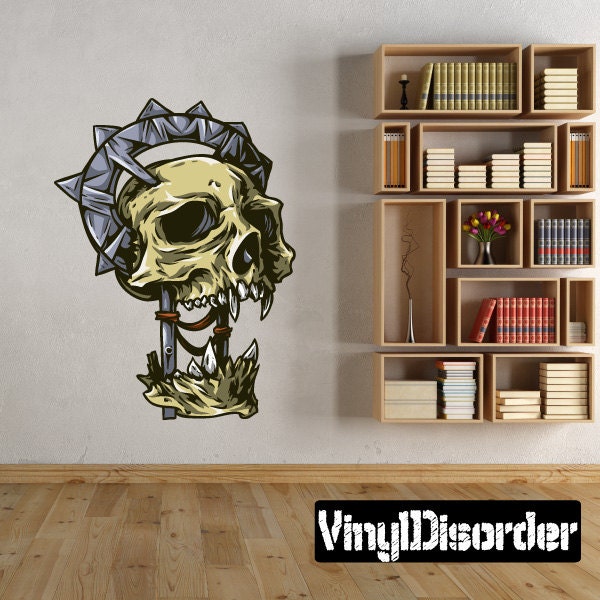 Skull Wall Decal - Fabric Vinyl Removable & Reusable Skulluscolor007Et