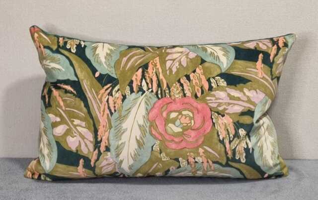 Linwood Omega Prints Les Fauves Olive & Velvet Cushion Cover 35x55 cm - image 1