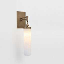 Brass Wall Sconce Light - Light- With Alabaster Shade, Ul Listed, No.0313 - thumbnail 3