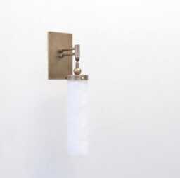 Brass Wall Sconce Light - Light- With Alabaster Shade, Ul Listed, No.0313 - thumbnail 1