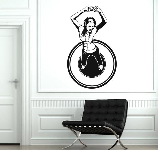 Dance Floor Girl Vinyl Wall Decal, Elegant Decor For Studios, Bedrooms, Or Dancer Performance Spaces 2089Di - image 1