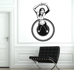 Dance Floor Girl Vinyl Wall Decal, Elegant Decor For Studios, Bedrooms, Or Dancer Performance Spaces 2089Di - thumbnail 1