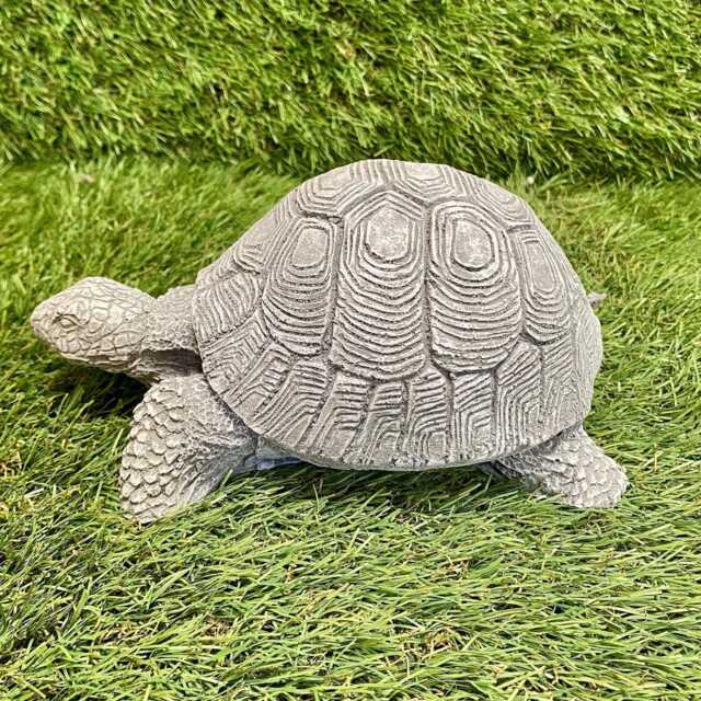 Concrete Tortoise Ornament Outdoor Animal Cute Garden Sculpture Frost Protected - image 1