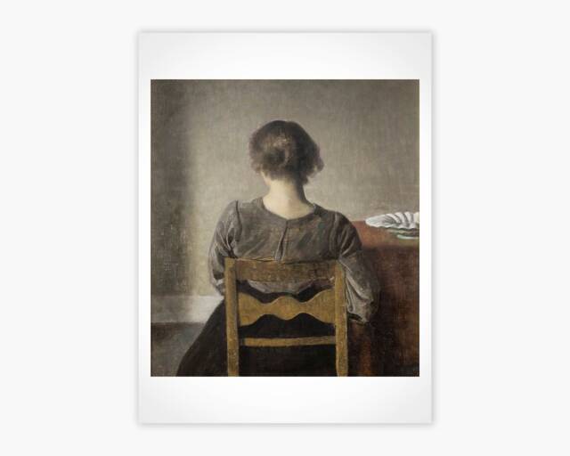 Hvile - Aka Repos Or Rest By Hammersh??i - Gicl??e Fine Art Archival Pigment Print Poster, Hammershoi Danish Reproduction Print - image 1