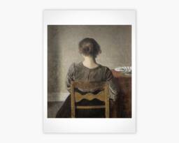 Hvile - Aka Repos Or Rest By Hammersh??i - Gicl??e Fine Art Archival Pigment Print Poster, Hammershoi Danish Reproduction Print - thumbnail 1