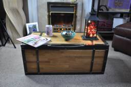 Coffee Table, Blanket Box, Storage, Oak Table-Trunk-Box-Coffee Table Trunk-Chest-Trunk-Sustainable Furniture-Lounge Furniture - thumbnail 1