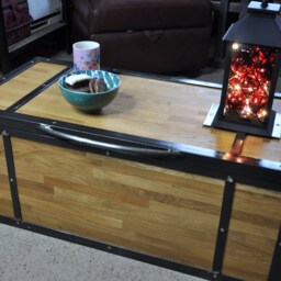 Coffee Table, Blanket Box, Storage, Oak Table-Trunk-Box-Coffee Table Trunk-Chest-Trunk-Sustainable Furniture-Lounge Furniture - thumbnail 2
