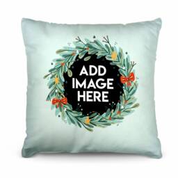Christmas Hug - 26cm X Personalised Text & Photo Cushion - thumbnail 3