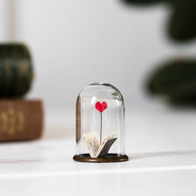 Book Miniature Paper Art, Mini Book Ornament - image 1