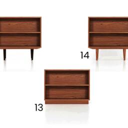 Bookcase, Bookshelf Made Of Oak Vaneer - Teak Colour Livlo T-R05 - thumbnail 2